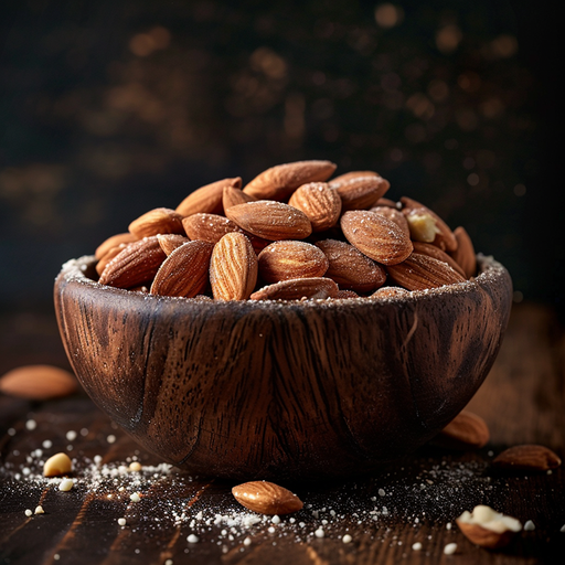 Organic Almonds, Whole, Roasted, Salted